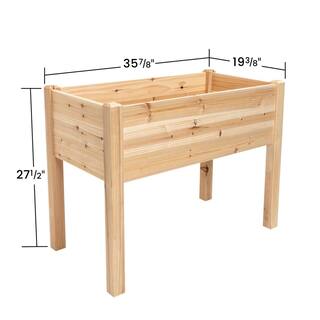 Outdoor Essentials Homestead 18 in. x 36 in. Cedar Elevated Garden Planter (Tool Free) 472541