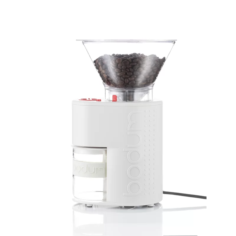 bodum Bistro Burr Coffee Grinder， 1 EA， White