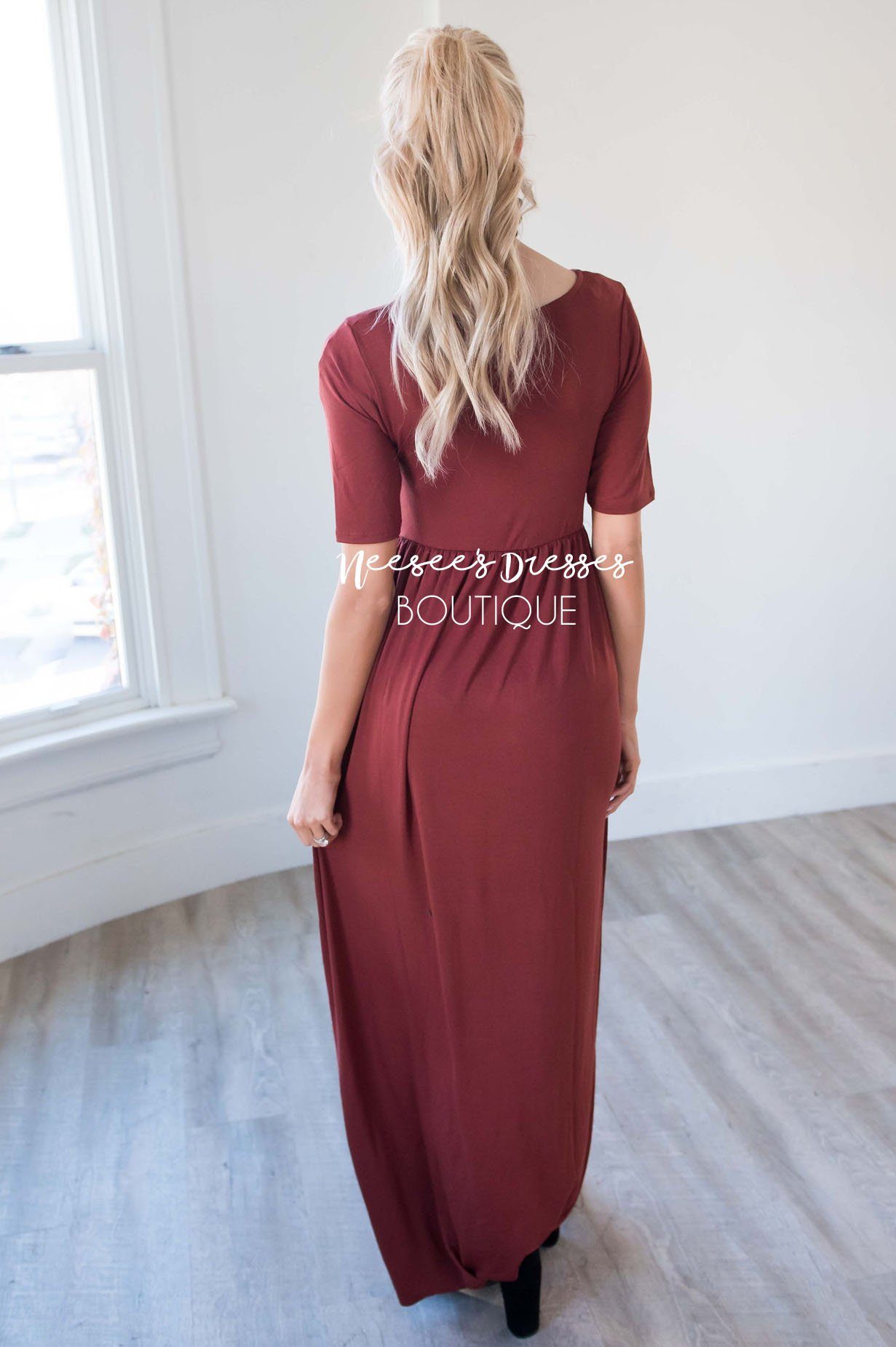 The Ritchie 3/4 Length Sleeve Maxi Dress