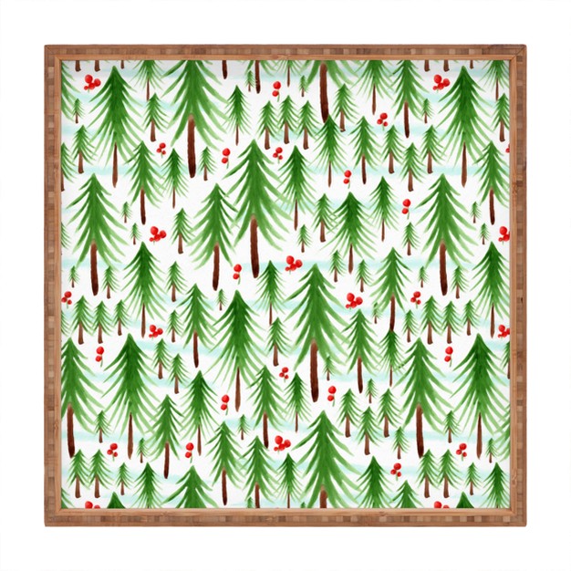 Heather Dutton Christmas Tree Farm Tray Deny Designs