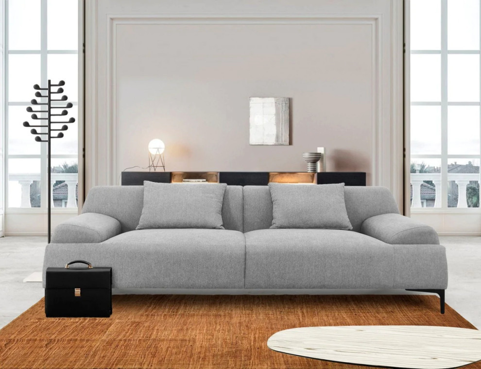 Wayne Modern Gray Sofa   Midcentury   Sofas   by V.S.D Furniture  Houzz