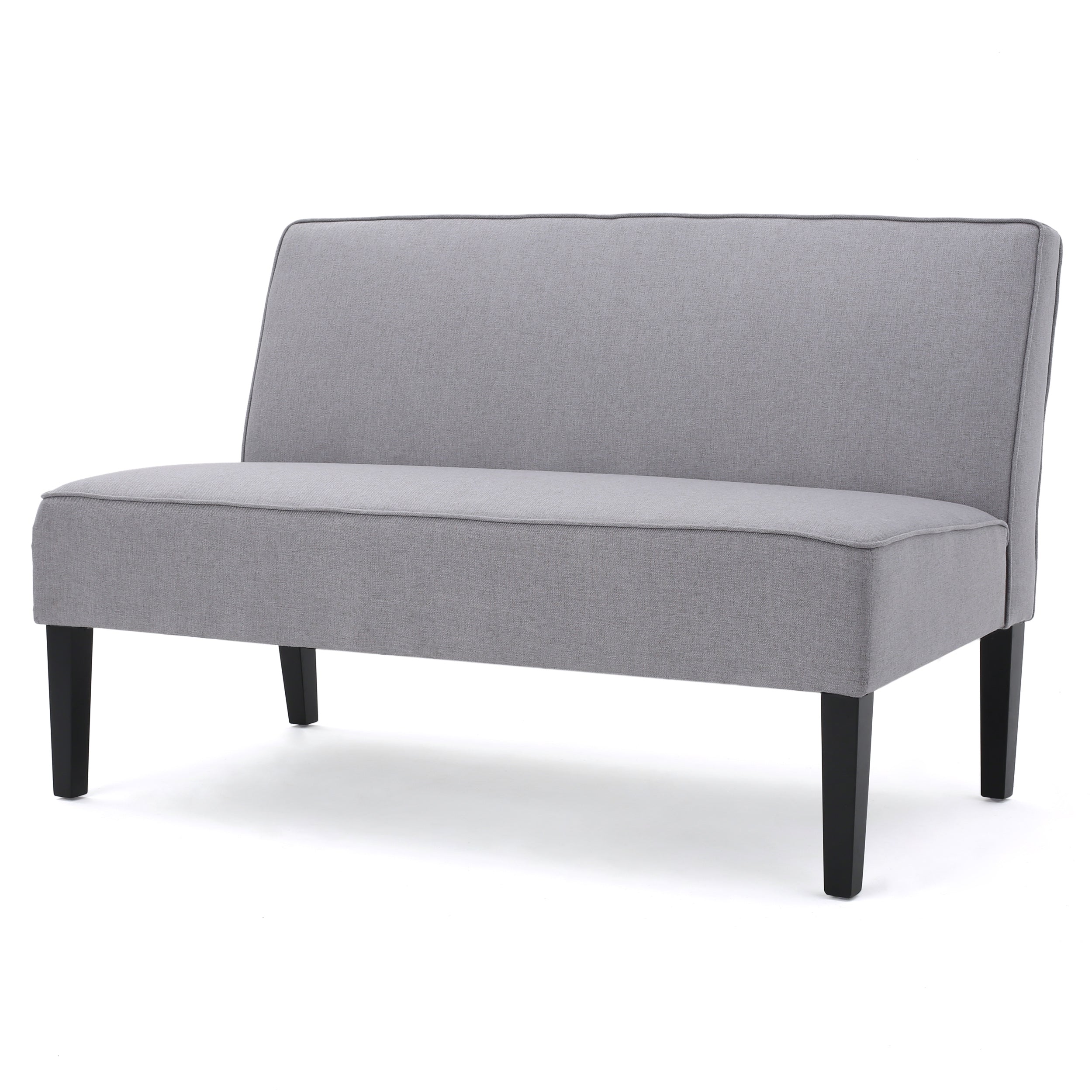 Charlotte Light Grey Fabric Settee