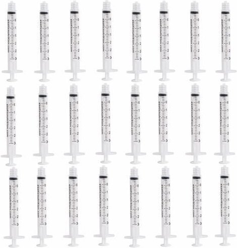 Exotic Nutrition O-Ring Syringes， 3-ml Luer Tip