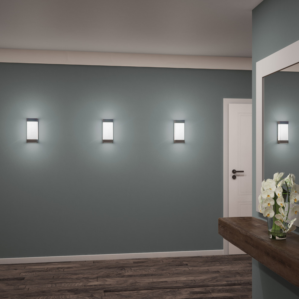 Glacier Integrated LED Wall Light   Transitional   Outdoor Wall Lights And Sconces   by Artika  Houzz