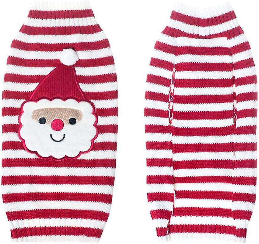 Dog Sweater Christmas Santa Pet Cat Winter Knitwear Warm Clothes- S Sizes