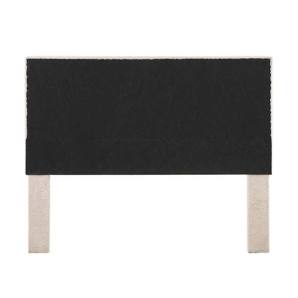 Collymore Natural Sherpa Fleece Headboard - - 36411829