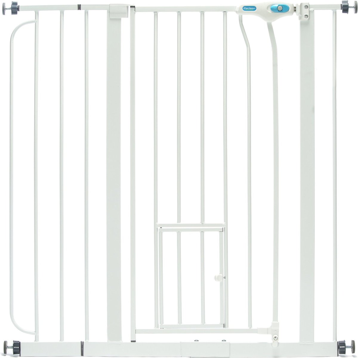 Carlson Pet Products Extra Tall Walk-Thru Gate with Pet Door