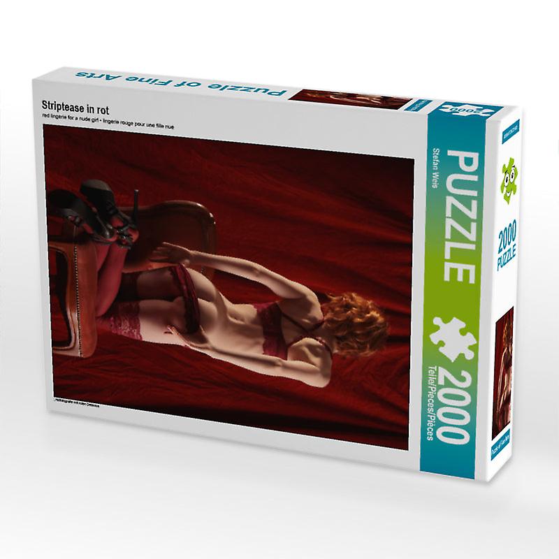 Striptease in rot - calvendo foto-puzzle