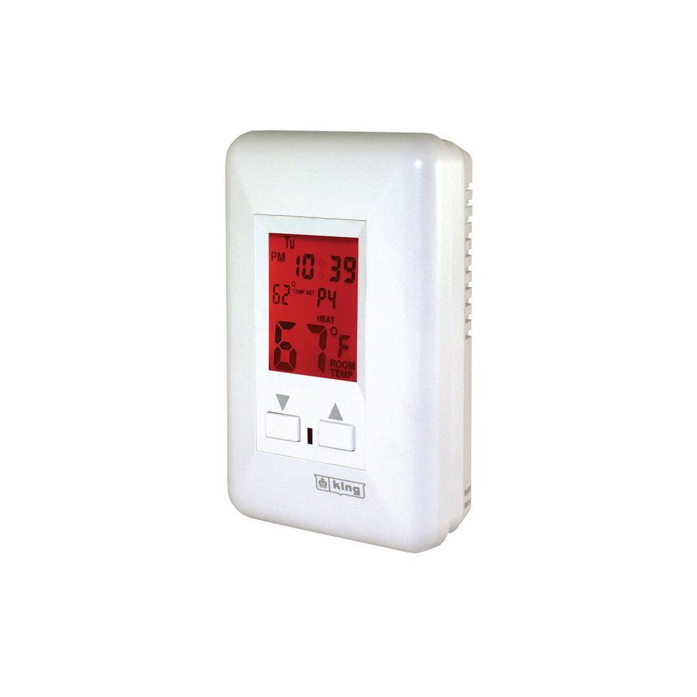 King Electric Thermostat Electronic 7-Day Programmable 208240-Volt 22 Amp Single Pole ESP230-R