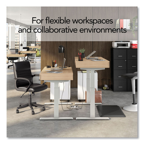 Union and Scale Essentials Deluxe Electric Sit-Stand 2-Column Workstation， 2 Desk Drawers， 47.2