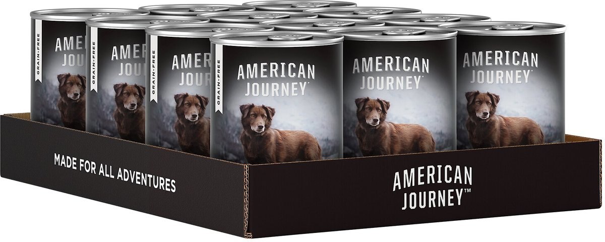 American Journey Stews Poultry and Beef Variety Pack Grain-Free Canned Dog Food， 12.5-oz can