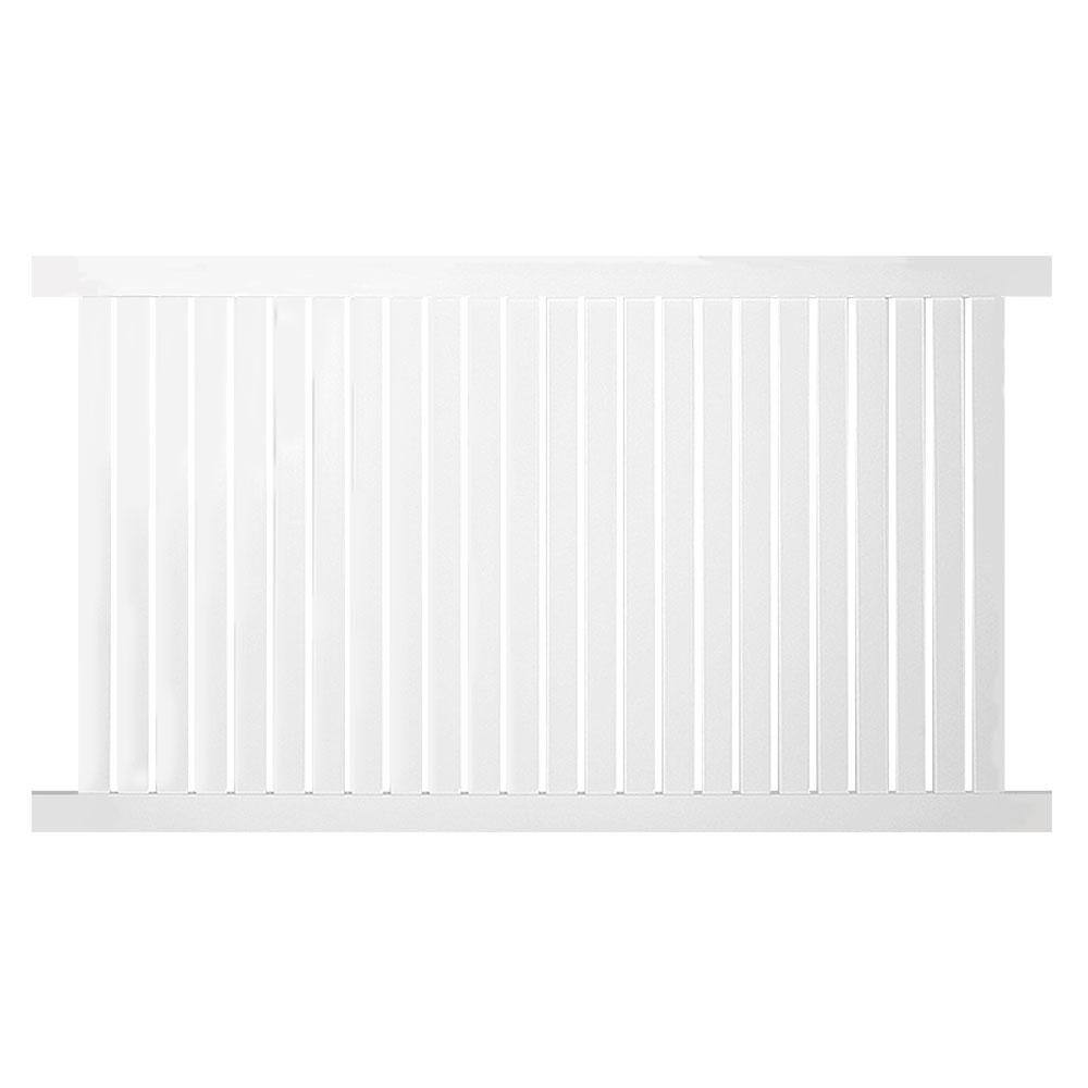 Weatherables Hanover 4 ft. H x 8 ft. W White Vinyl Pool Fence Panel PWPO-SP-4X8