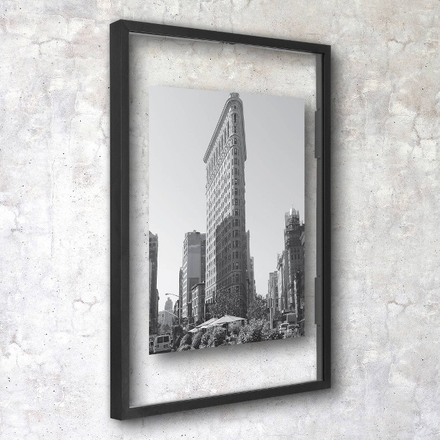 X 11 5 quot Float Thin Metal Gallery Frame Black