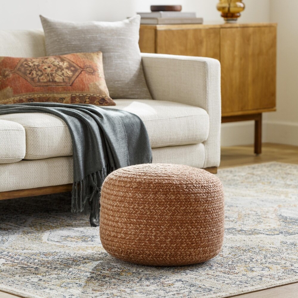 Artistic Weavers Entwined Modern   Contemporary Solid Color Pouf