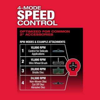 MW M12 FUEL 12V Lithium-Ion Brushless Cordless 14 in. Right Angle Die Grinder (Tool-Only) 2485-20