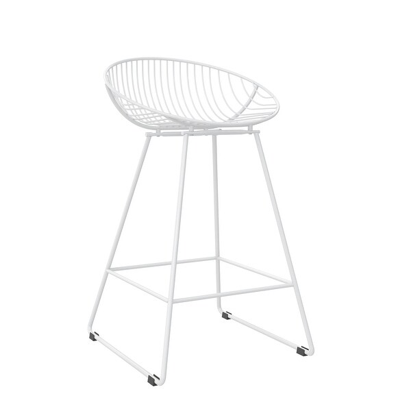 Ellis Wire Counter Stool， White