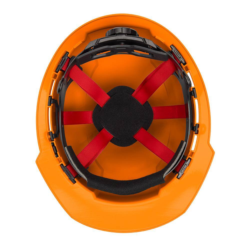 MW BOLT Orange Type 1 Class E Front Brim Non-Vented Hard Hat with 6 Point Ratcheting Suspension 48-73-1132