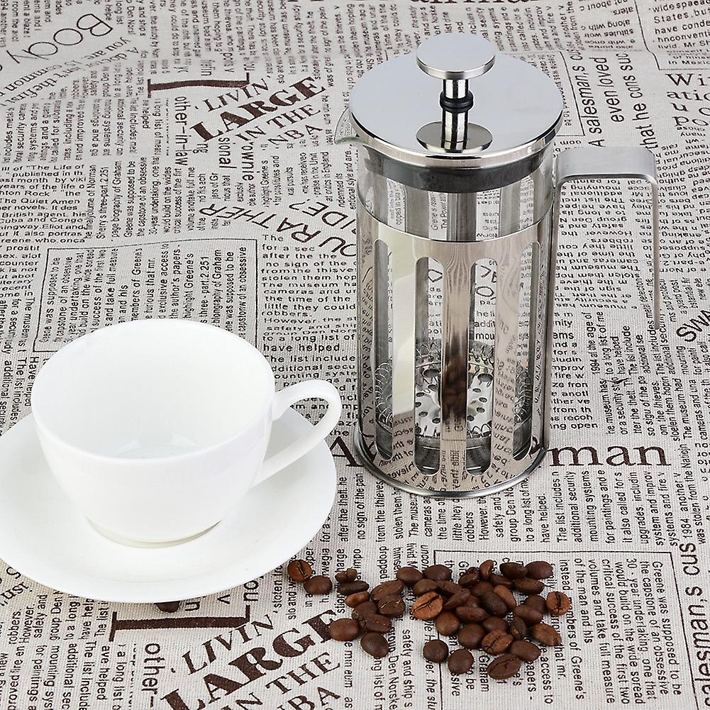 Stainless Steel Glass French Press Filter Coffee Pot Household Tea Maker(1000ML)