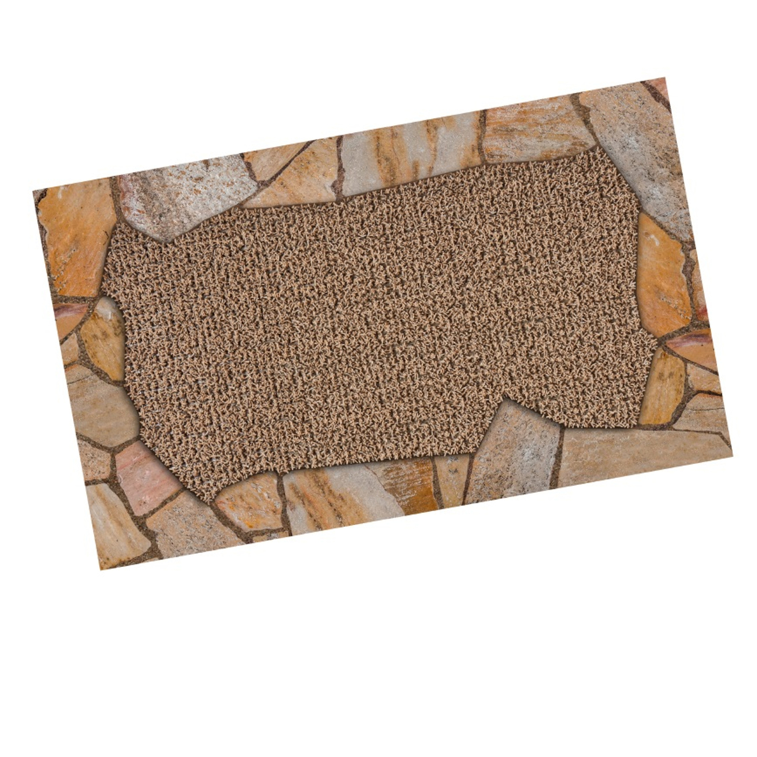 GrassWorx Lancaster Jute 30 in. L X 18 in. W Brown AstroTurf Door Mat