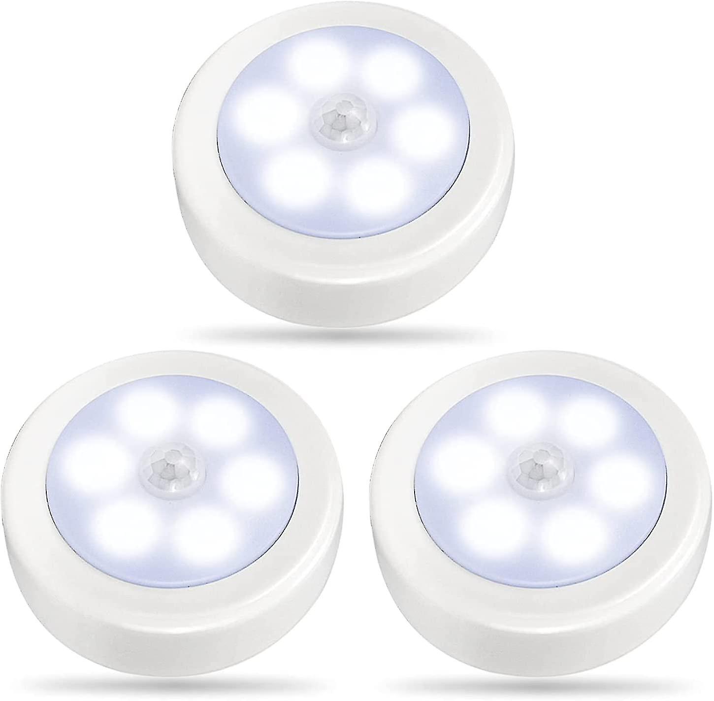 3pack Led Mot Sensor S Indoor， Closet S， Operated ， Wireless Lamp For Sts， Way， Gara， Entryway ( Whi