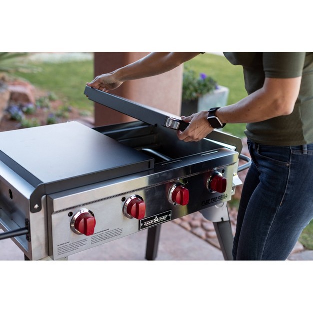 Camp Chef Portable 4 Burner Flat Top Gas Grill Ftg600p