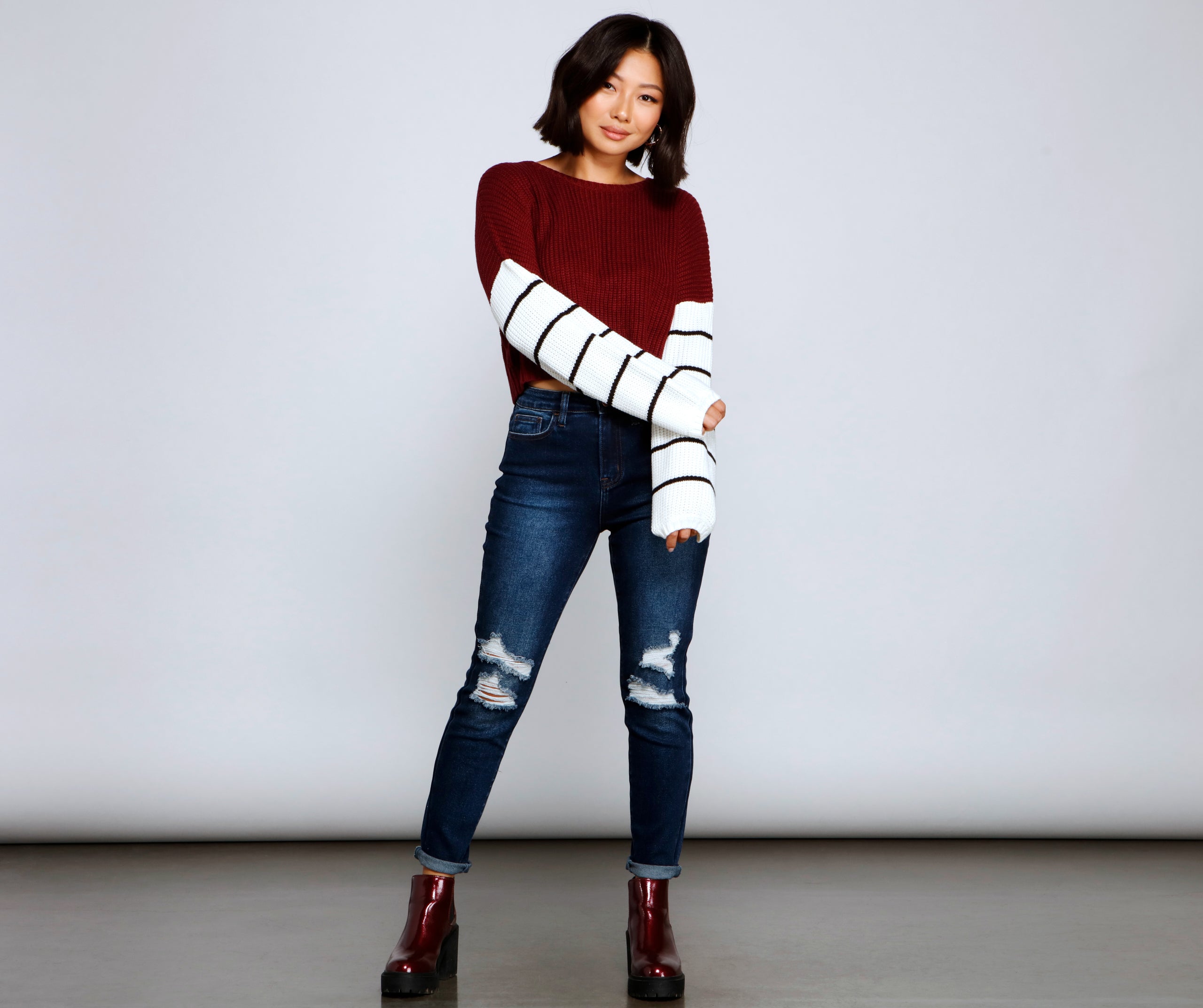 Casually On-Trend Striped Sweater