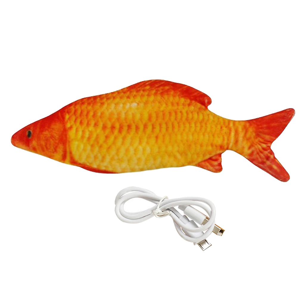 Electric Fish Cat Pet Toy Wagging Fish Lifelike Pretend Play 26cm Stuffed