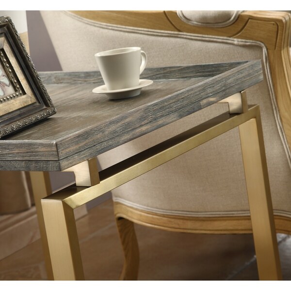 Somette Biscayne Weathered End Table - 23.5