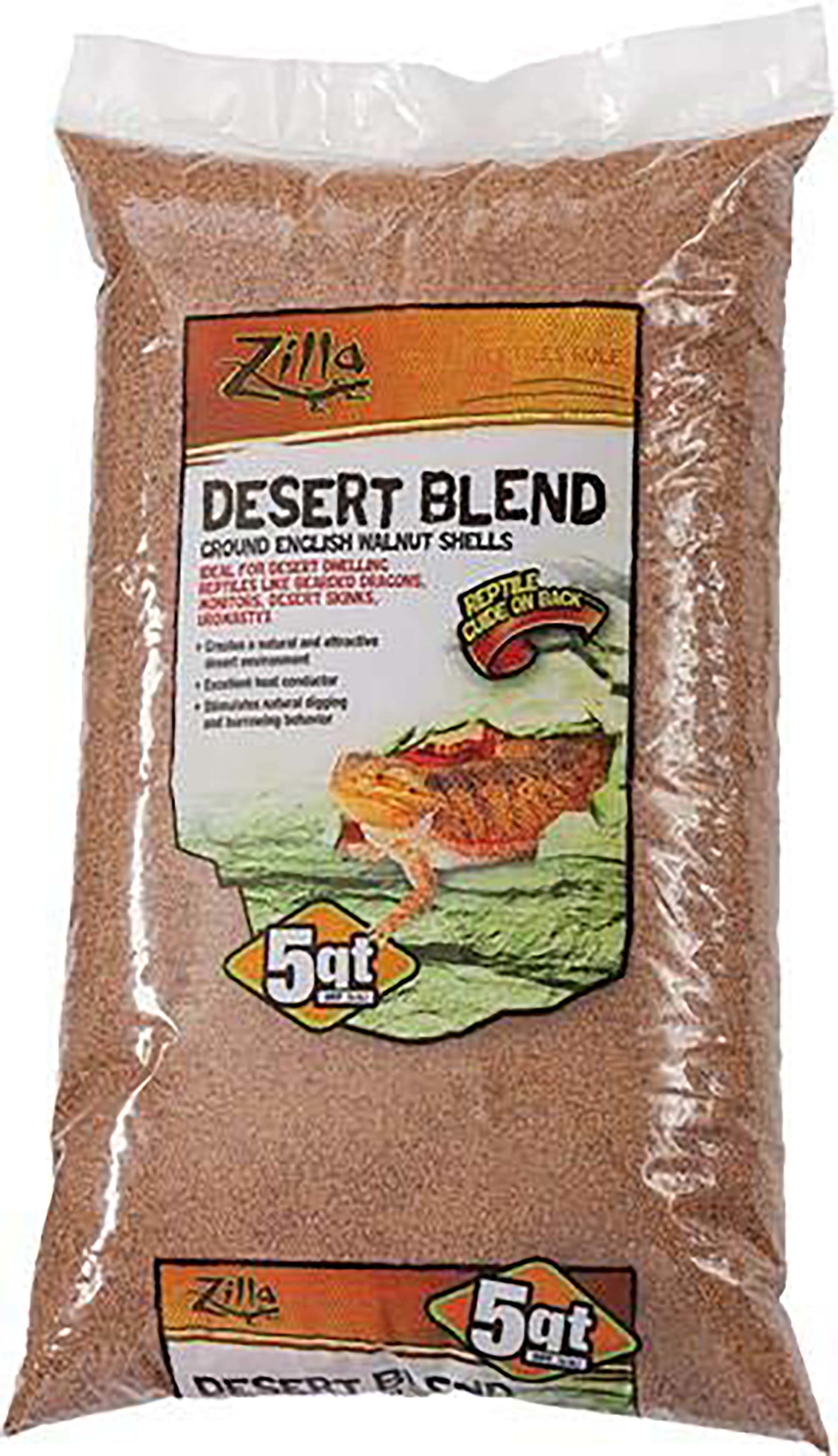 Zilla Desert Blend Ground English Walnut Shells Substrate 5 Quarts