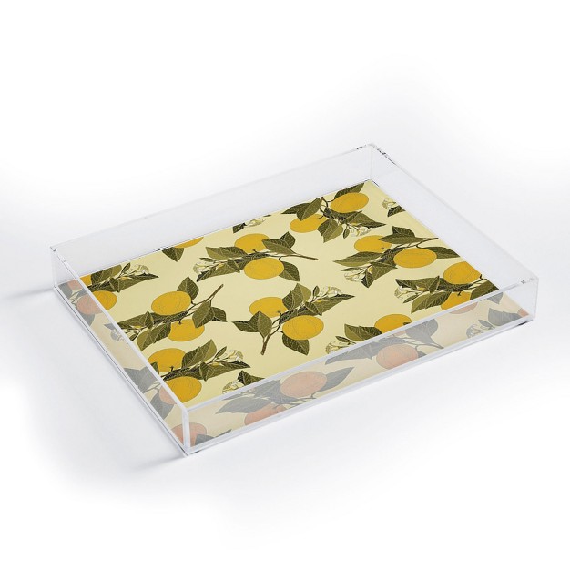 Iveta Abolina Alodie Lemons Acrylic Tray Deny Designs