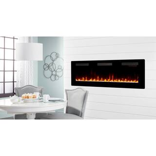 Dimplex Sierra 60 in. WallBuilt-in Linear Electric Fireplace in Black SIL60