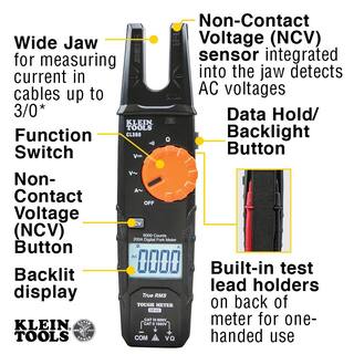 Klein Tools 200 Amp AC Open Jaw Fork Meter CL360