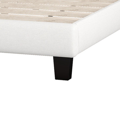 Upholstered Platform Bed with Saddle Curved Headbo...