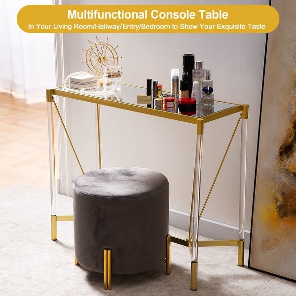 Modern Acrylic Gold Console Table - SICOTAS Small Entryway Table