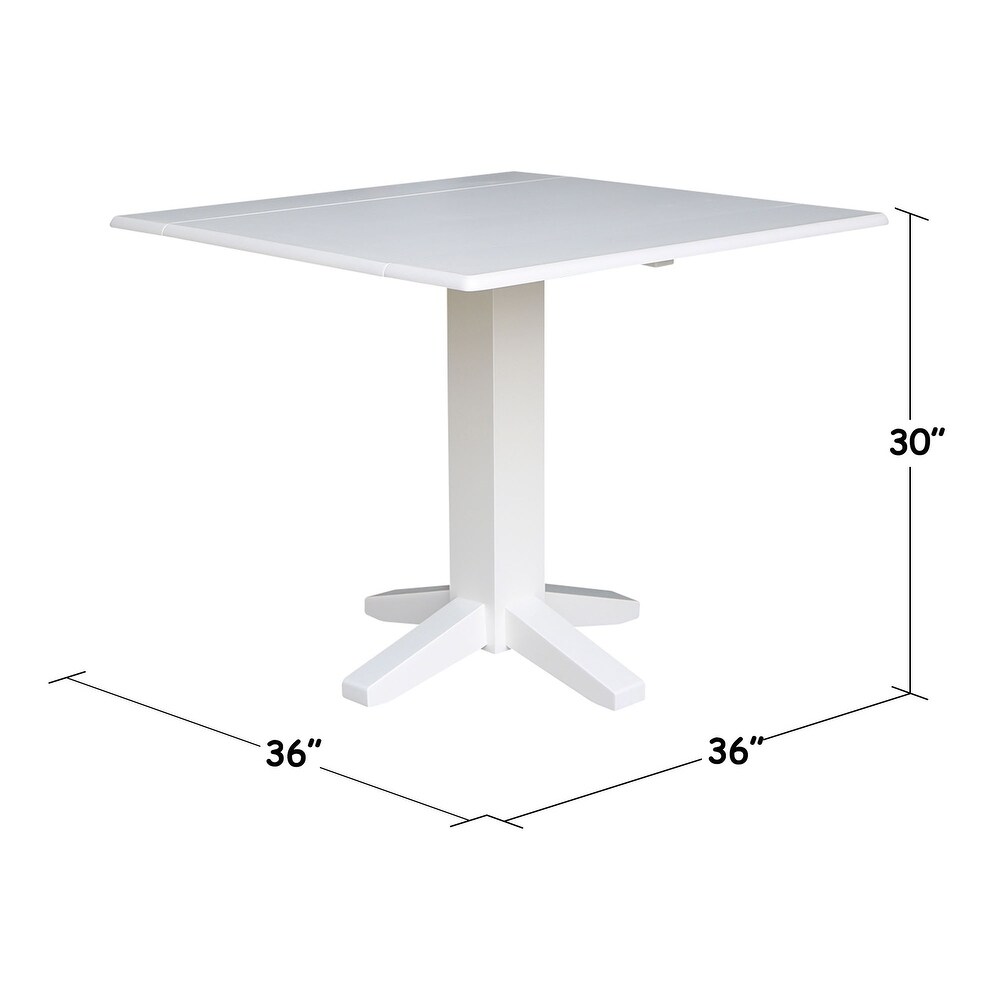 Square Dual Drop Leaf Dining Table