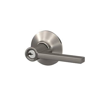 Schlage Latitude Satin Nickel Classic Keyed Entry Door Handle F51 V LAT 619