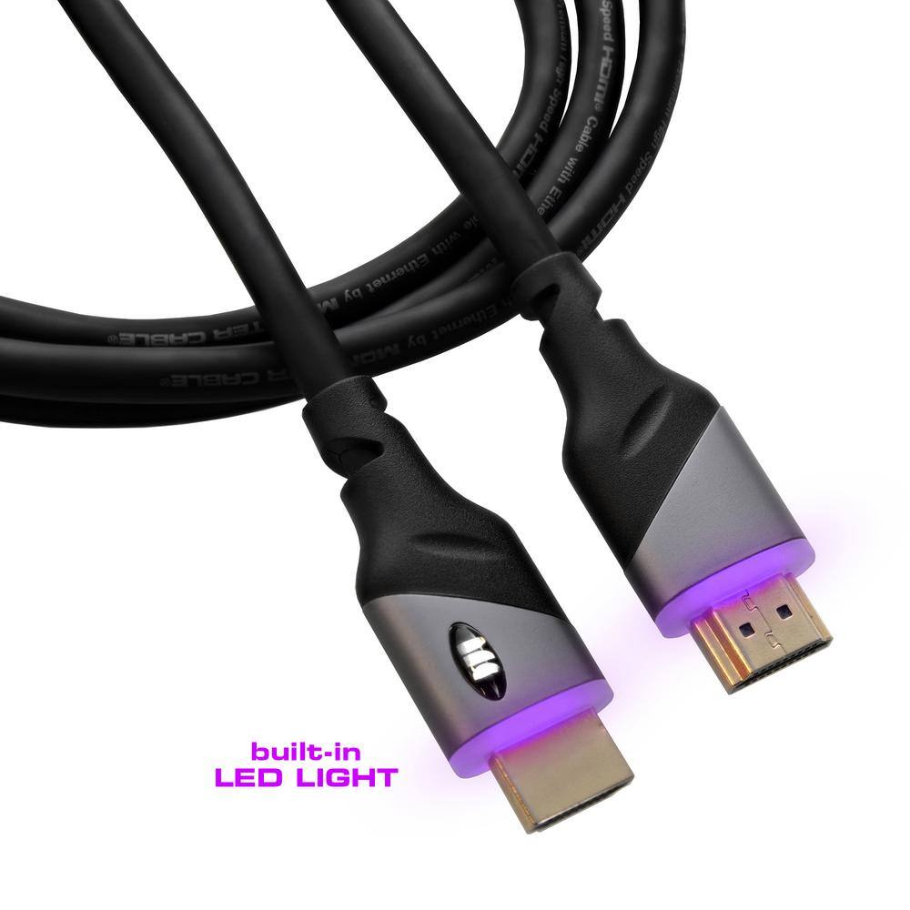 Monster 6 ft. LED HDMI Cable in Purple MHV1-1026-PUR