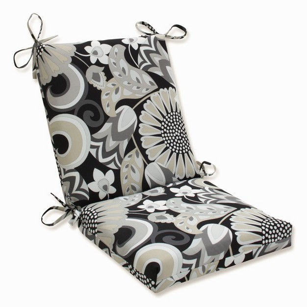 Outdoor indoor Sophia Graphite Squared Corners Chair Cushion Pillow Perfect