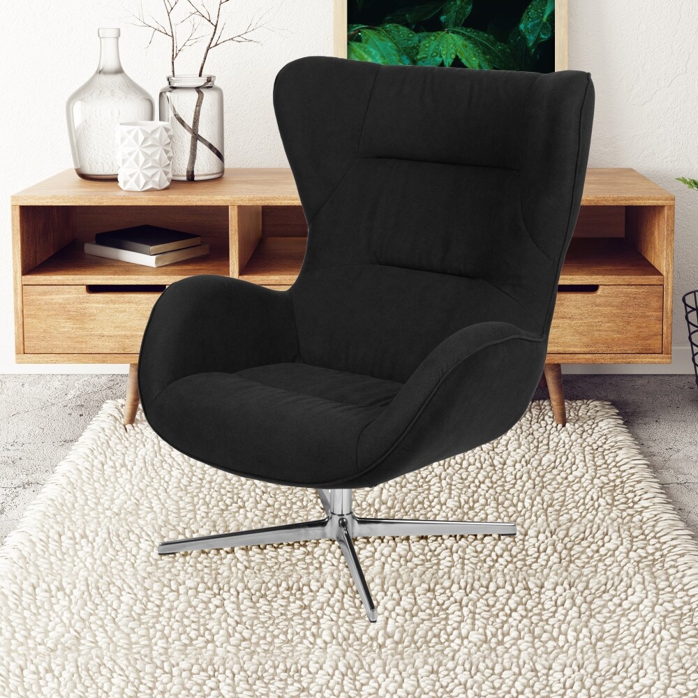 Home and Office Retro Swivel Wing Accent Chair