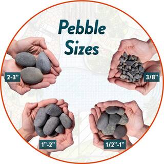 Southwest Boulder  Stone .25 cu. ft. 38 in. Mixed Mexican Beach Pebbles Smooth Round Rock for Gardens Landscapes and Ponds 20MPBM38