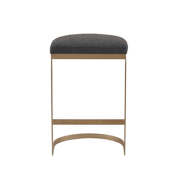 Madison Park Marc Charcoal/ Antique Gold Counter Stool