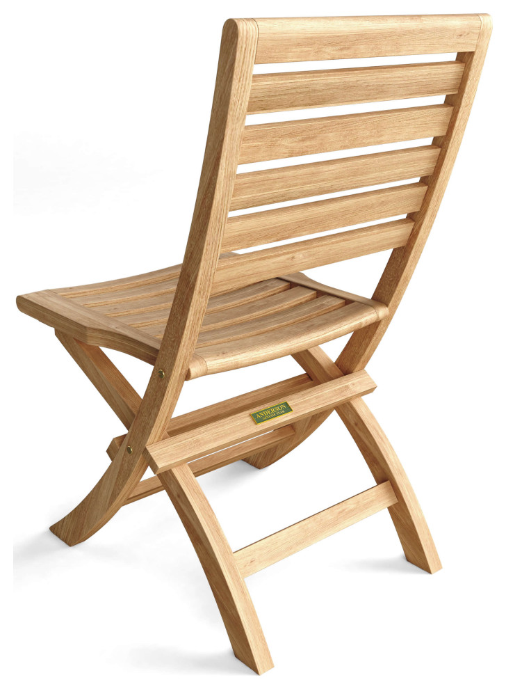 Andrew Folding Chair (Sell  ampPrice Per 2 Chairs Only)   Transitional   Outdoor Folding Chairs   by Anderson Teak  Houzz