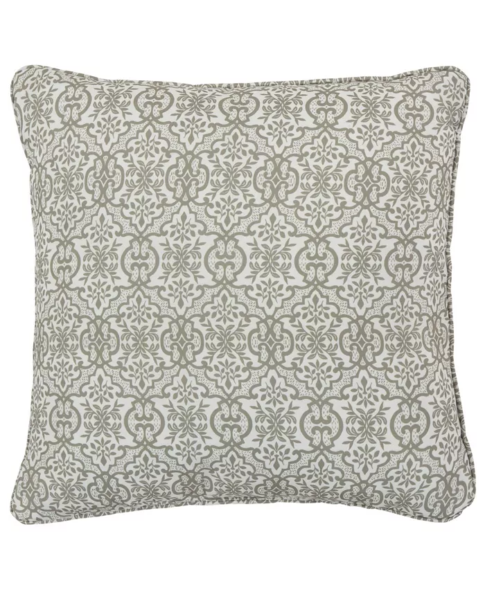 Royal Court Evergreen Square Quilted Decorative Pillow， 16 L x 16 W