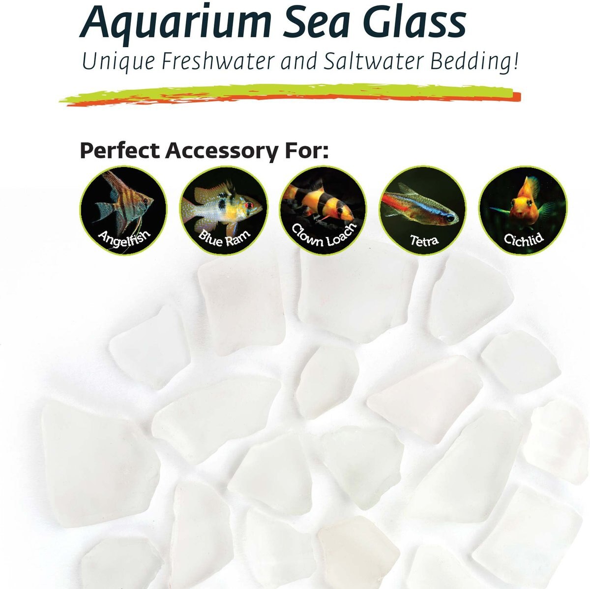 Galapagos Aquarium Sea Glass， 4-lb bag