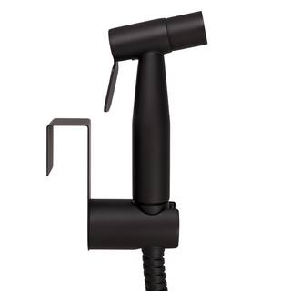 Design House Modern Single-Function Dual-Mount Hand Held Bidet Sprayer for Bathroom Matte Black 583906