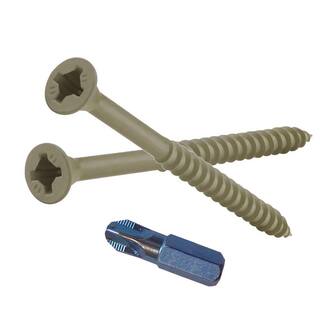 Phillips II Plus #9 3-12 in. Phillips-Square Flat-Head Wood Deck Screws (5 lb.-Pack) 53350.0