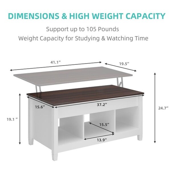 Lift Top Coffee Table Dining Table for Office， Small Apartment