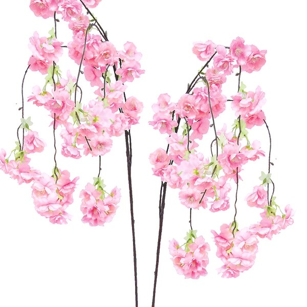 Set of 3 Artificial Hanging Japanese Cherry Blossom Flower Stem Spray 51in