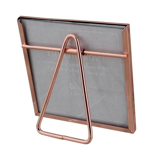 Classical Square 4 quot X 4 quot Photo Picture Frame With Easel Back Rose Gold