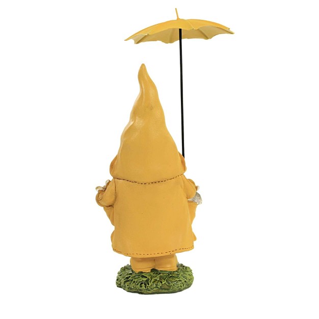 Figurine Rainy Day Gnome One Figurine 8 75 Inches Umbrella Boots Polyresin Multicolored